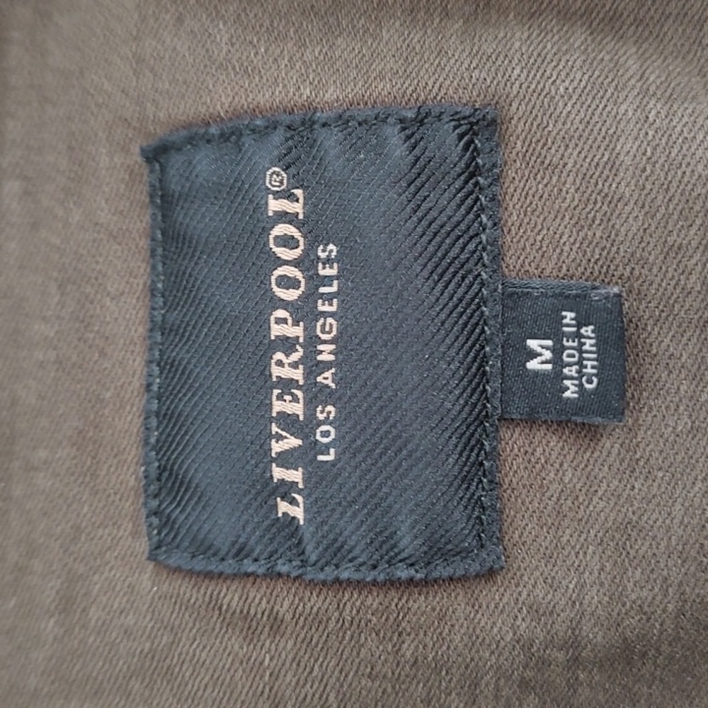 Liverpool Woman's Classic Jean Jacket  Olive Green/Army Green/ Size M - Picture 8 of 13